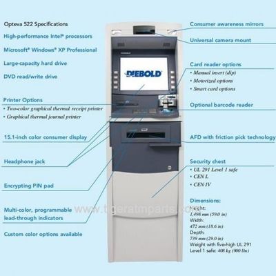 Diebold Opteva 522 Lobby Cash Dispenser Bank ATM Mesin ATM