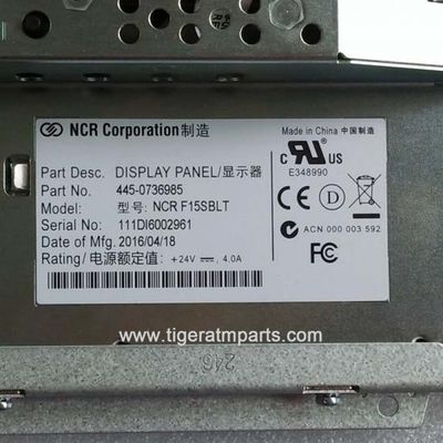 445-0736985 NCR 66XX 15 Inch LCD Display Panel Bagian Mesin ATM