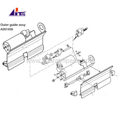 A001458 NMD50 Panduan Luar Assy Glory Delarue NMD 050 ATM suku cadang